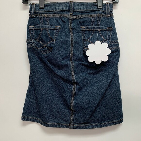 Luricci Forever Firm International Denim Jean Skirt Sz 26 Blue Butt Lifter NWOT - Picture 2 of 6
